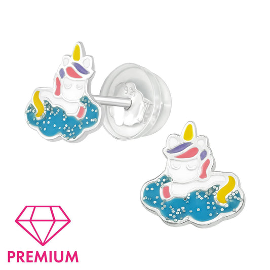 Girls' Unicorn Earrings made of 925 Silver