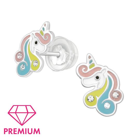 Girls' Unicorn Earrings made of 925 Silver
