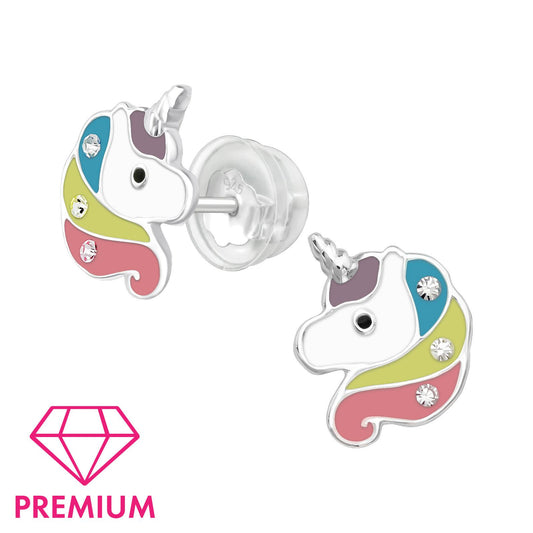 Girls' Unicorn Earrings made of 925 Silver