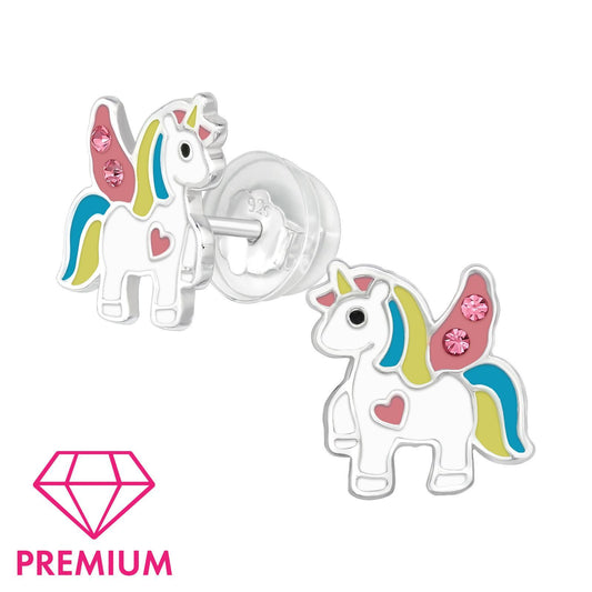 Girls' Unicorn Earrings made of 925 Silver