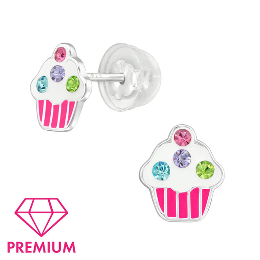 Kinder Ohrringe Kuchen aus 925 Silber