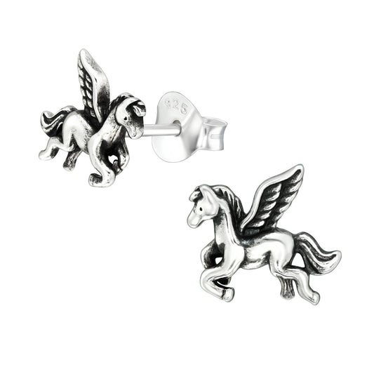 Kinder Ohrringe Pegasus aus 925 Silber