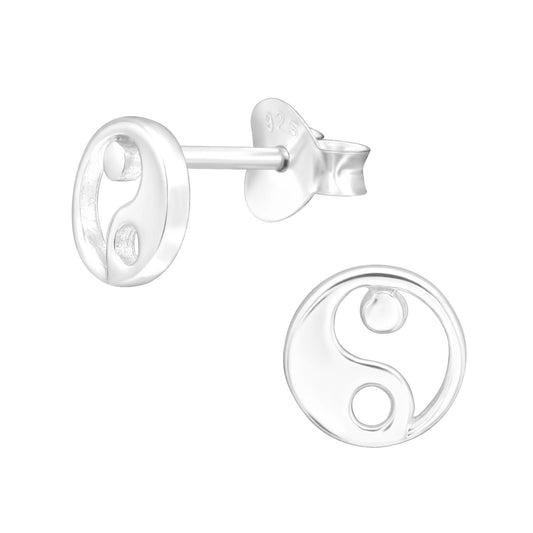 Kinder Ohrringe Yin Yang aus 925 Silber