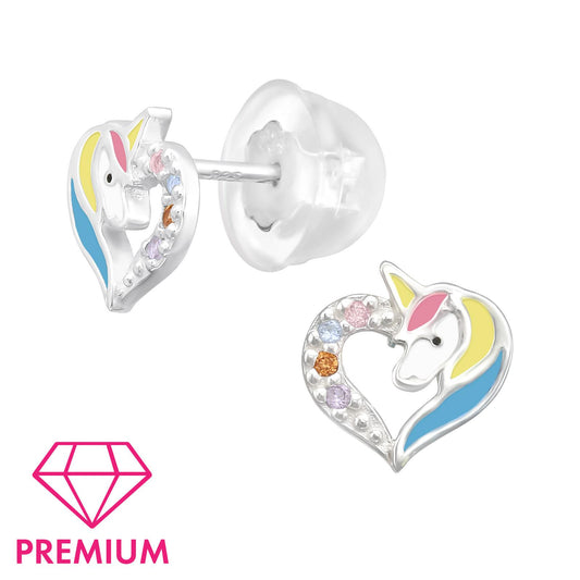 Girls' Unicorn Earrings made of 925 Silver