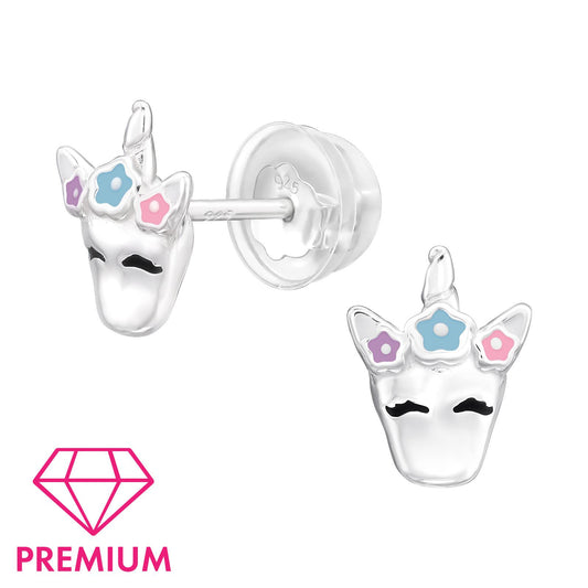 Girls' Unicorn Earrings made of 925 Silver
