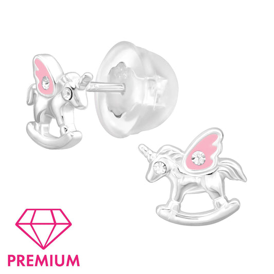 Girls' Unicorn Earrings made of 925 Silver