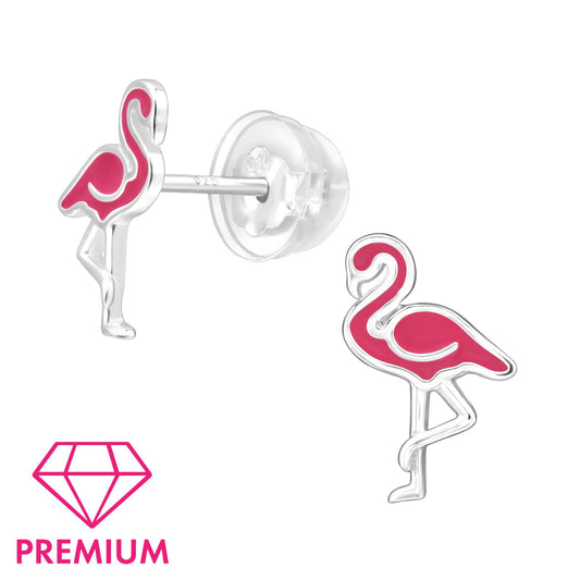 Kinder Ohrringe Flamingo aus 925 Silber
