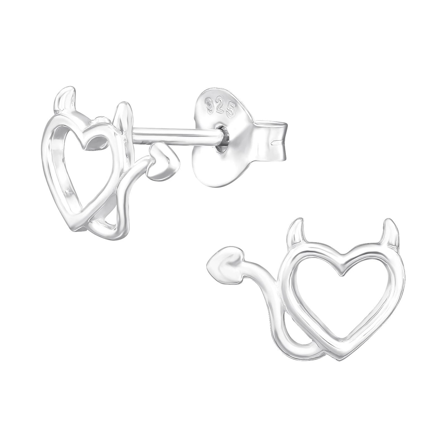 Mädchen Ohrringe Herz aus 925 Silber