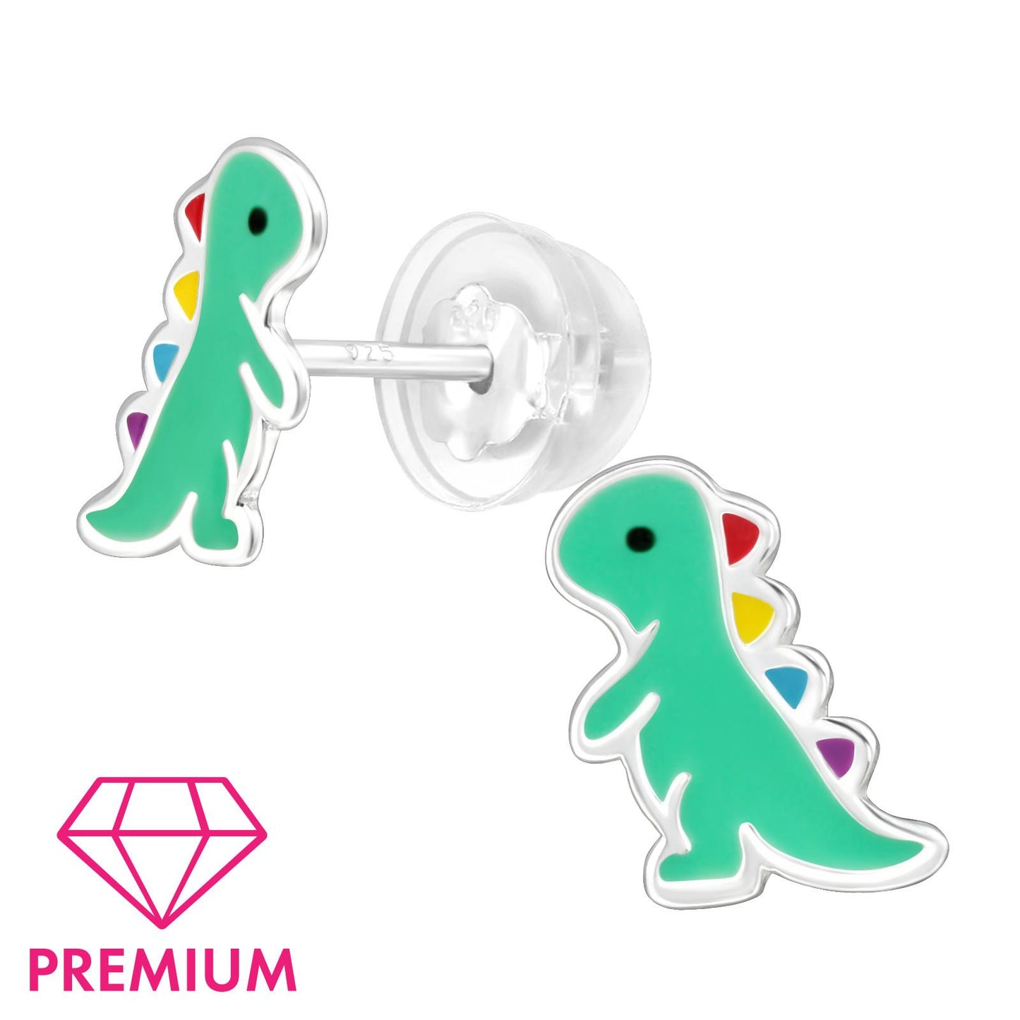 Jungen Ohrringe Dinosaurier aus 925 Silber