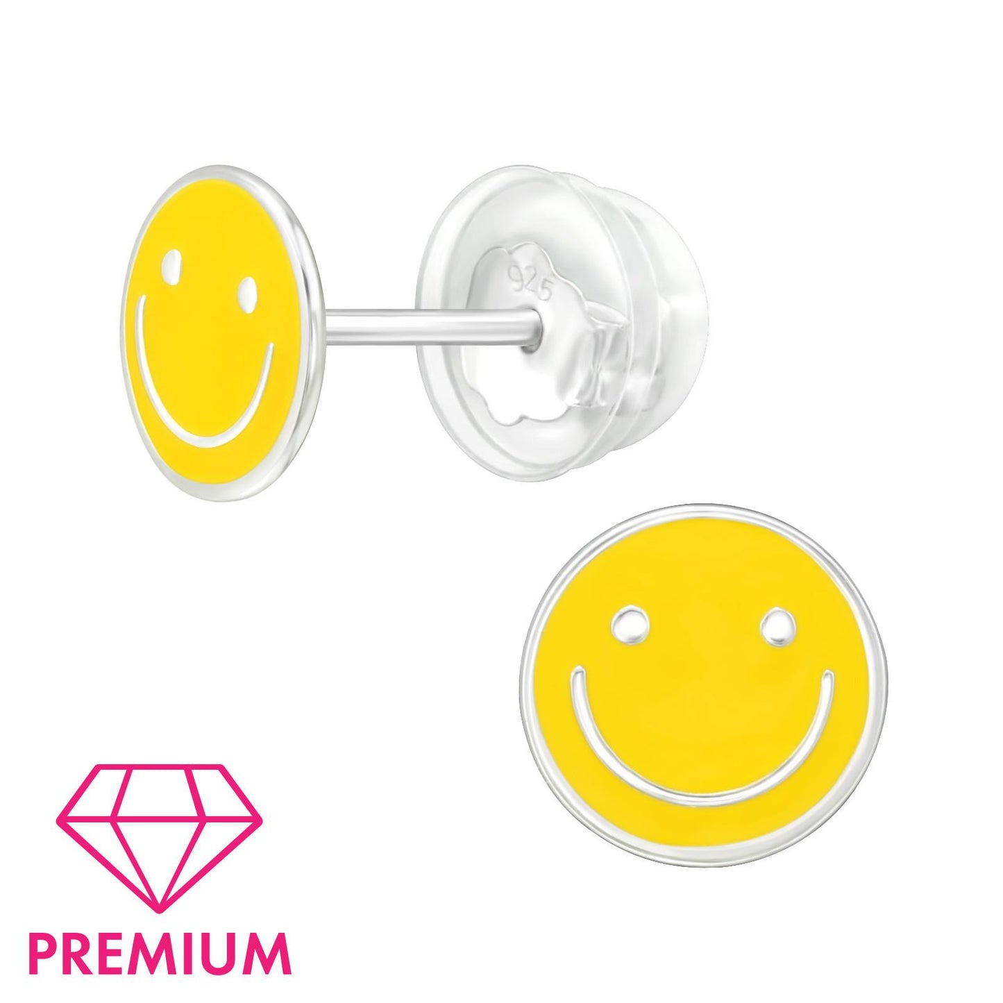 Kinder Ohrringe Smiley aus 925 Silber