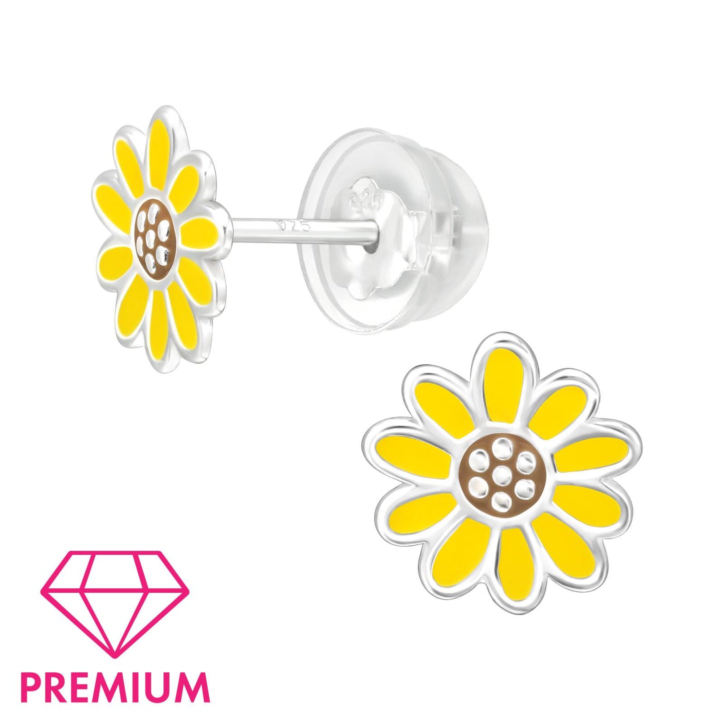 Mädchen Ohrringe Sonnenblumen aus 925 Silber