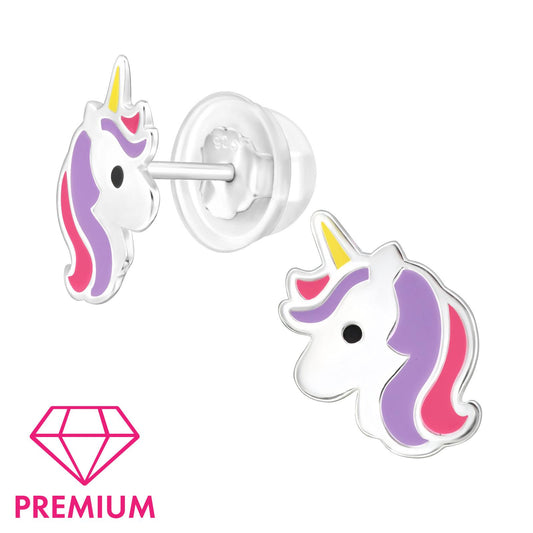 Girls' Unicorn Earrings made of 925 Silver