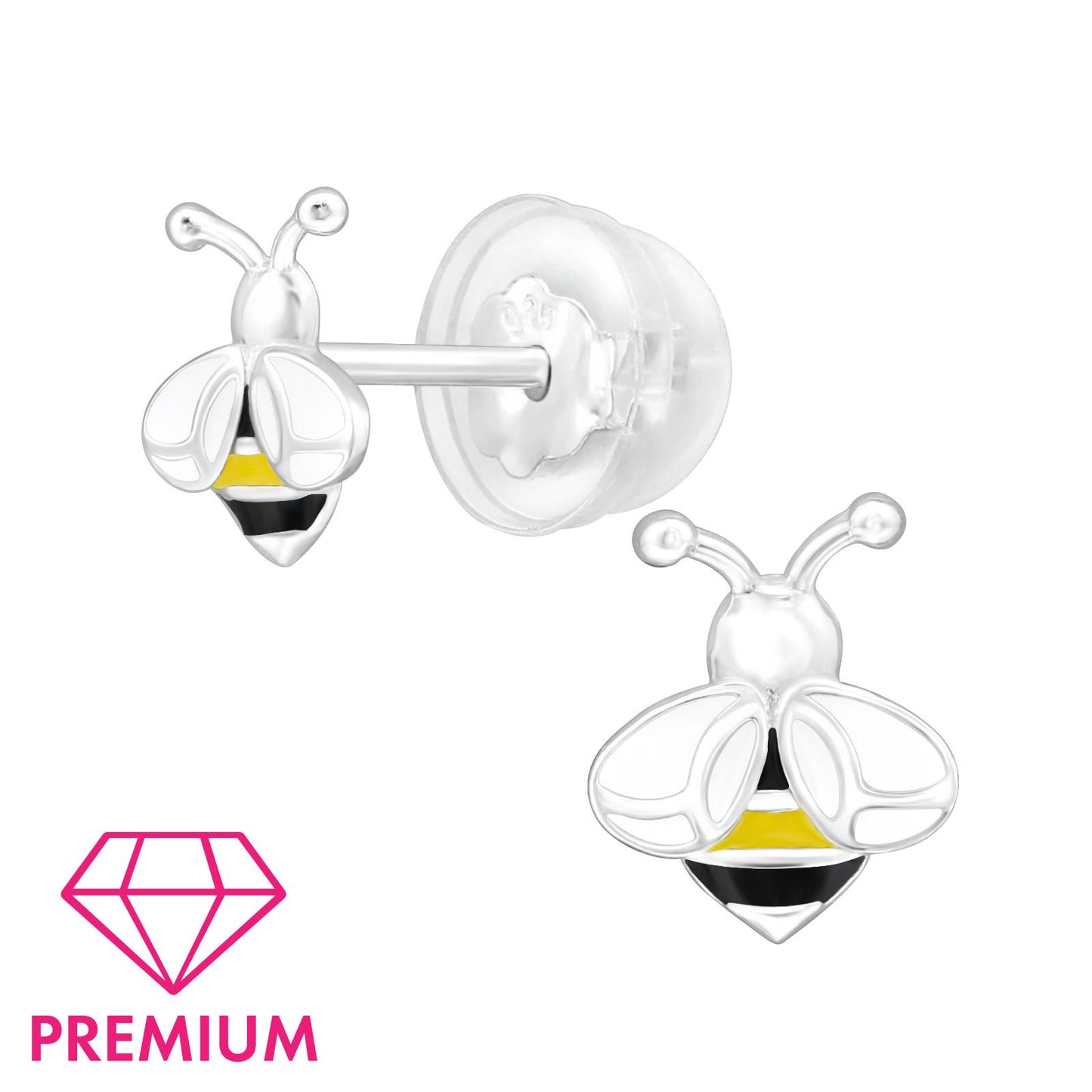 Kinder Ohrringe Biene aus 925 Silber