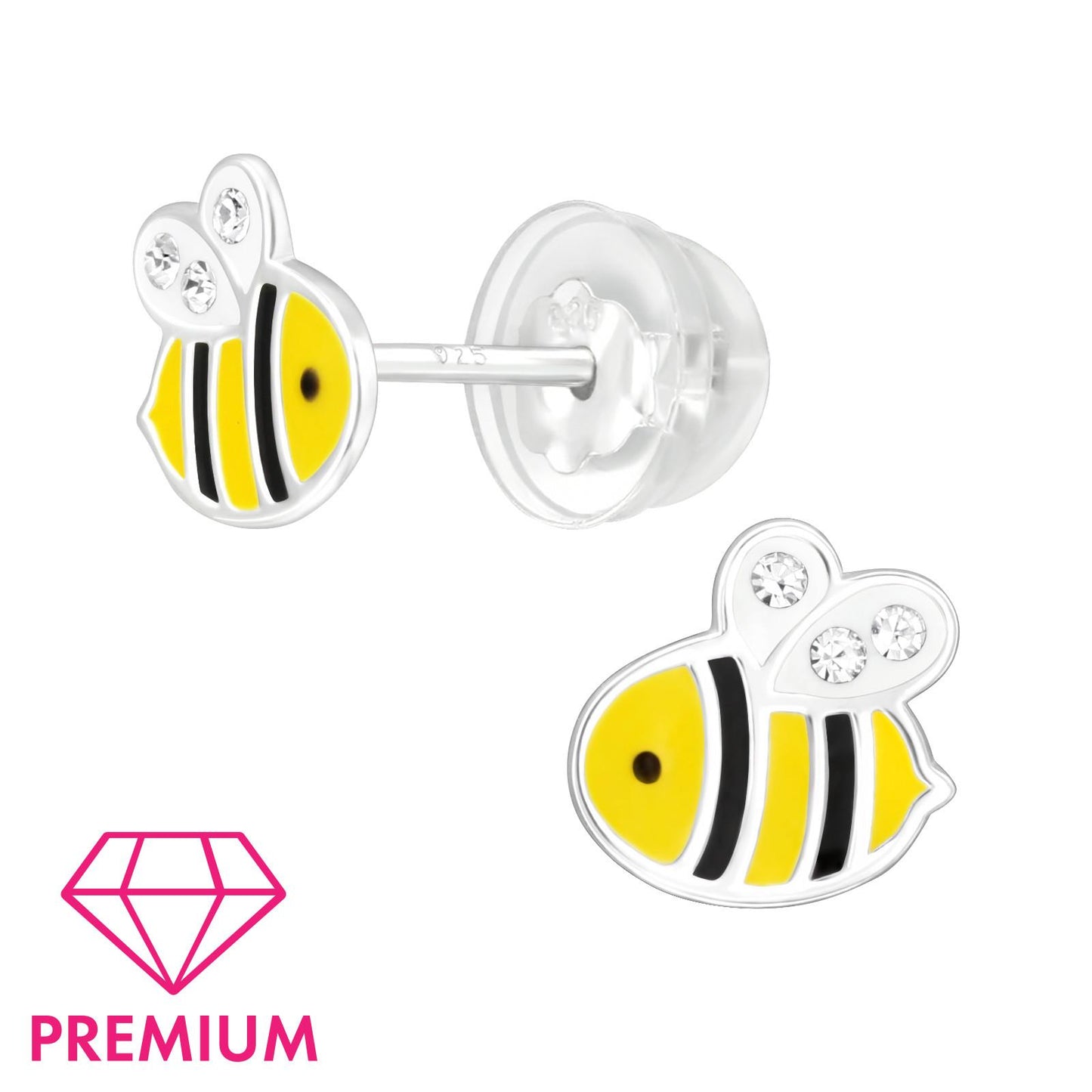 Kinder Ohrringe Biene aus 925 Silber