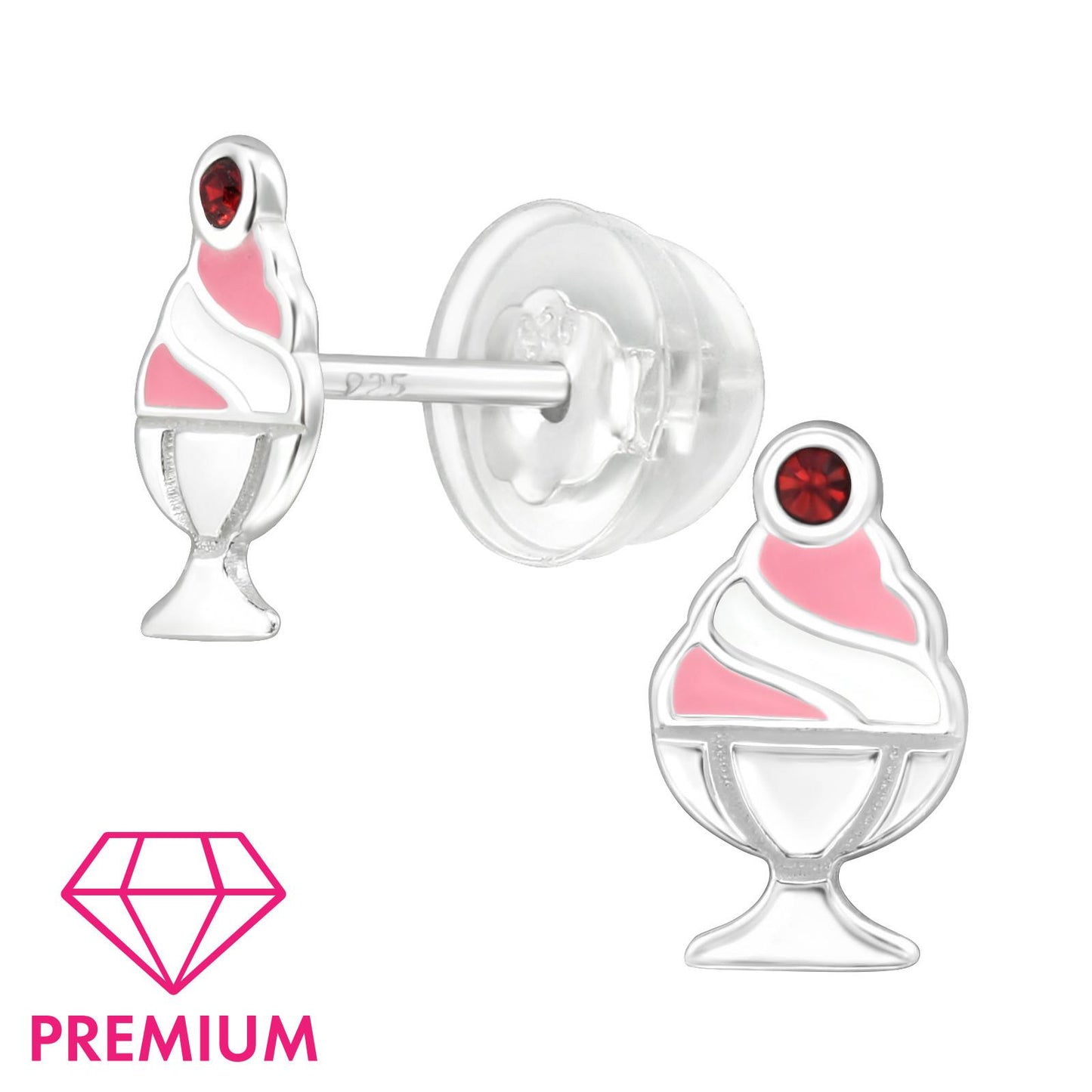 Children's Ice Cream Earrings made of 925 Silver