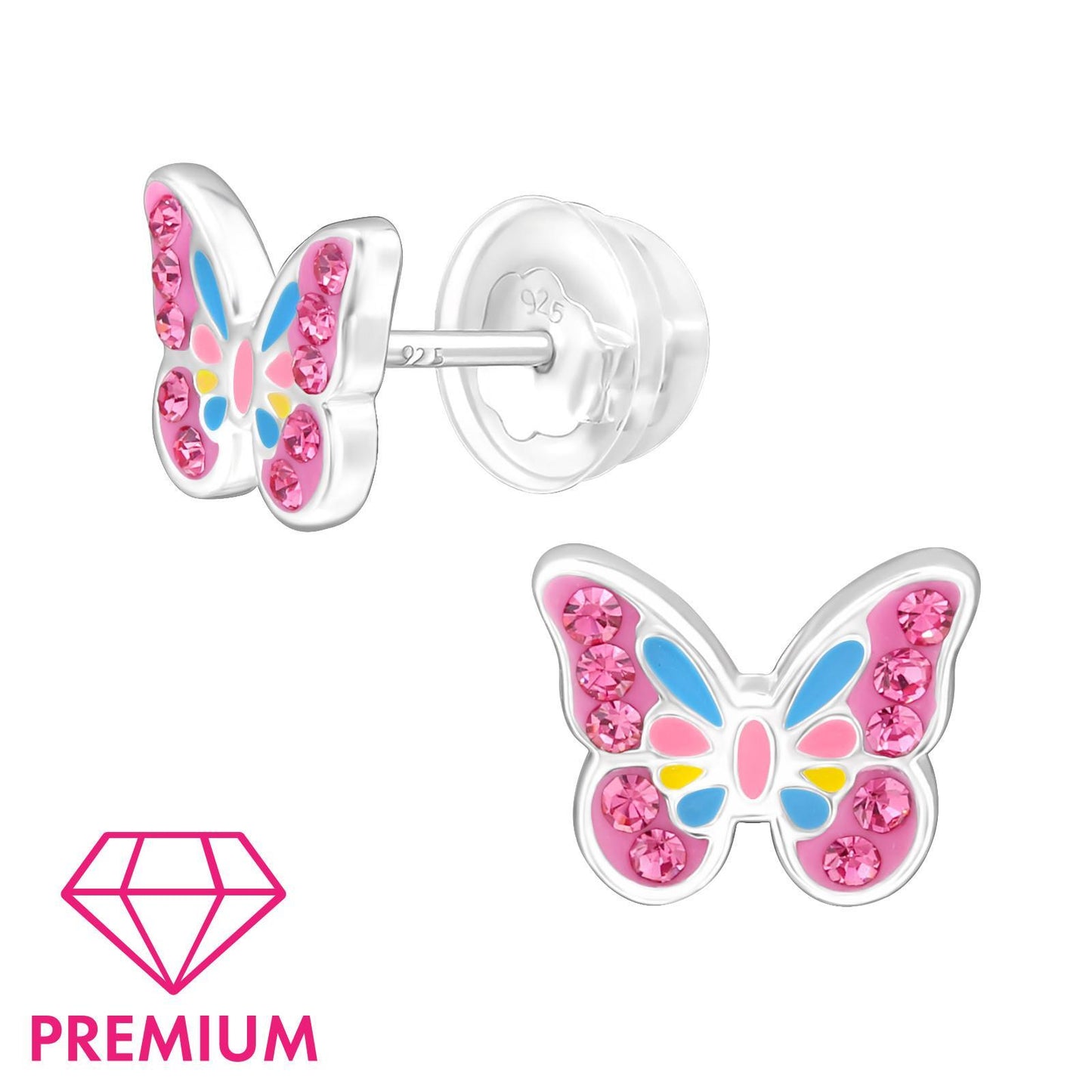 Mädchen Ohrringe Schmetterling aus 925 Silber