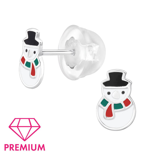 Kinder Ohrringe Schneemann aus 925 Silber