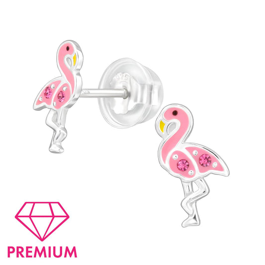 Kinder Ohrringe Flamingo aus 925 Silber