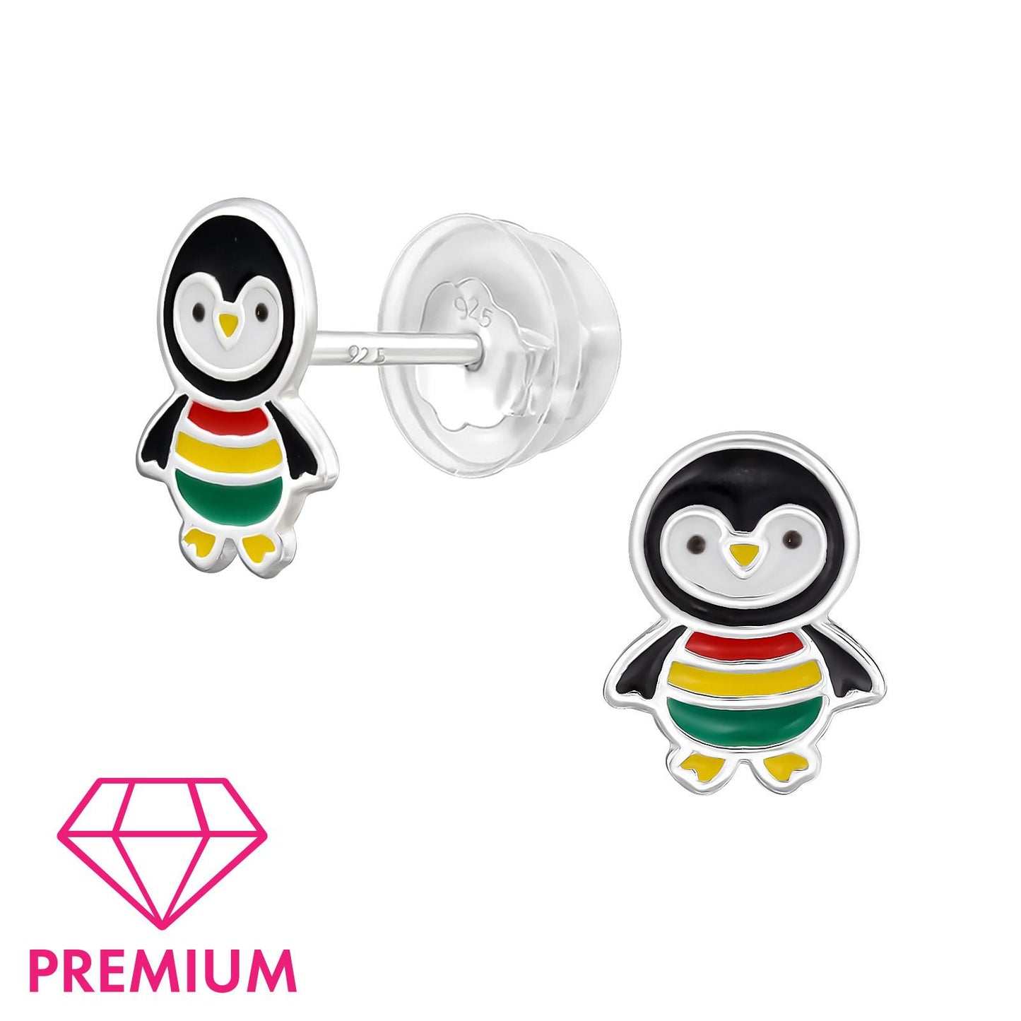 Kinder Ohrringe Pinguin aus 925 Silber
