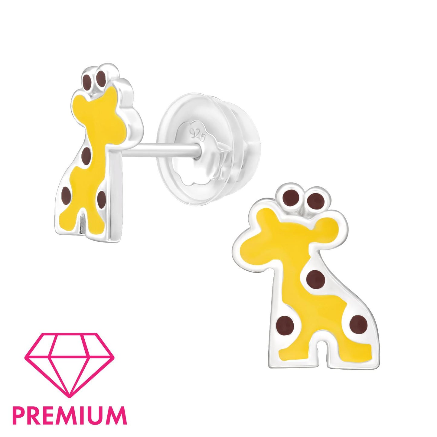 Kinder Ohrringe Giraffe aus 925 Silber