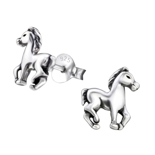 Mädchen Ohrringe Pferd aus 925 Silber