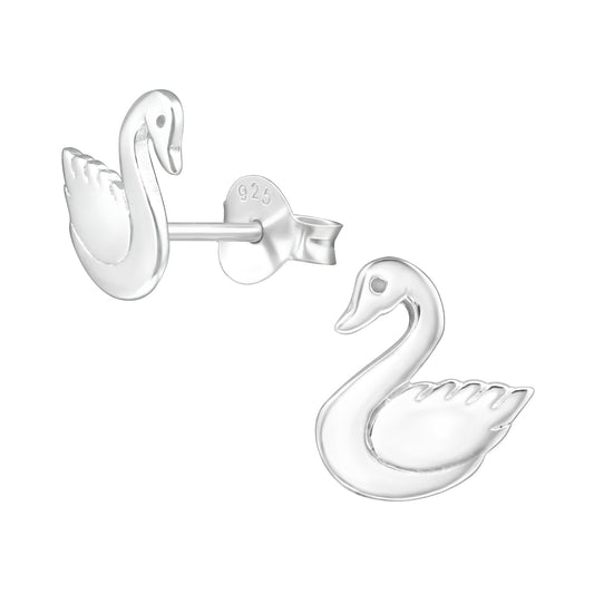 Kinder Ohrringe Schwan aus 925 Silber