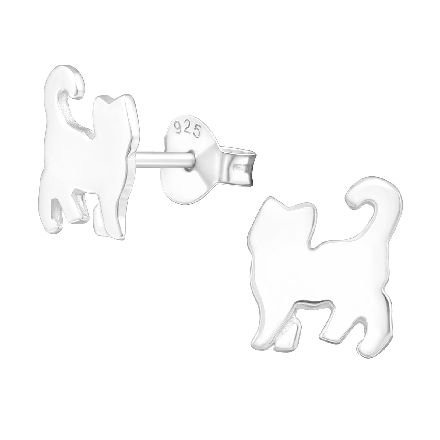 Mädchen Ohrringe Katze aus 925 Silber