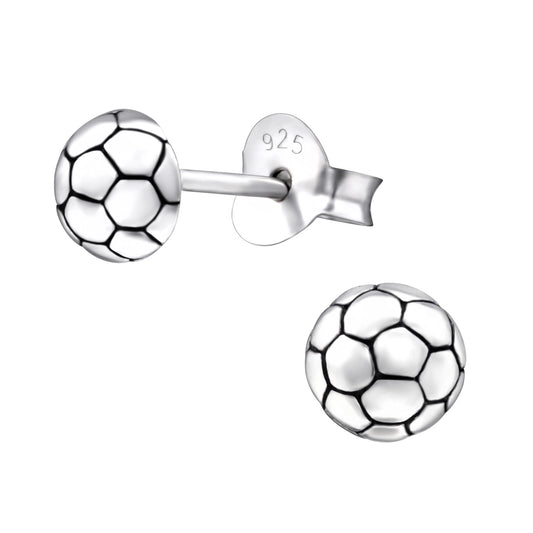 Jungen Ohrringe Fußball aus 925 Silber