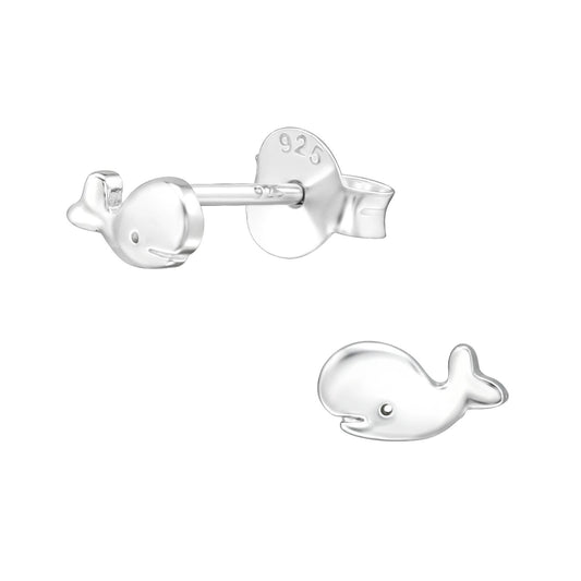 Kinder Ohrringe Wal aus 925 Silber