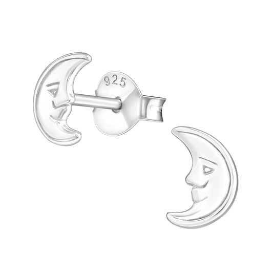 Kinder Ohrringe Mond aus 925 Silber