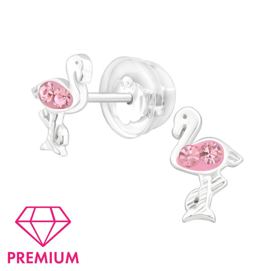 Kinder Ohrringe Flamingo aus 925 Silber