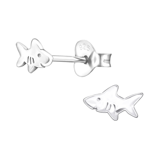 Kinder Ohrringe Hai aus 925 Silber