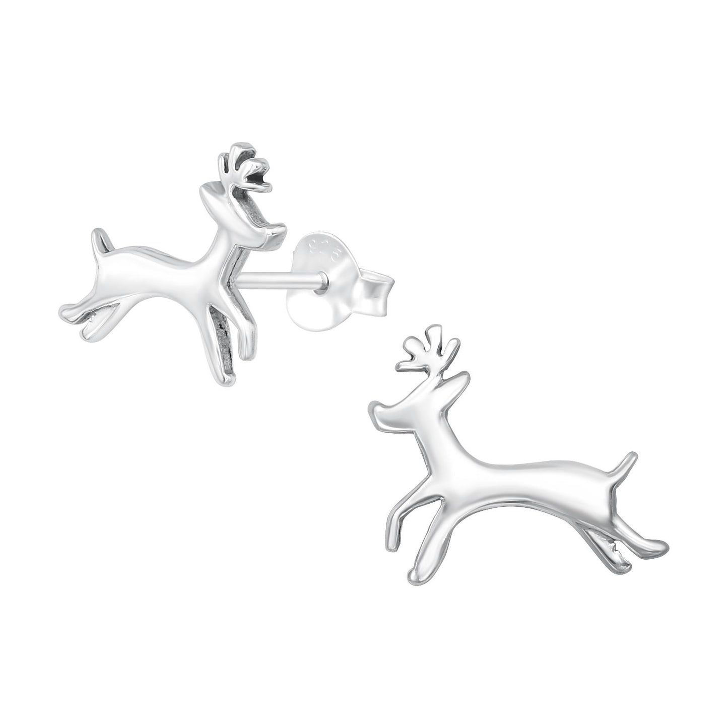 Kinder Ohrringe Rentier aus 925 Silber