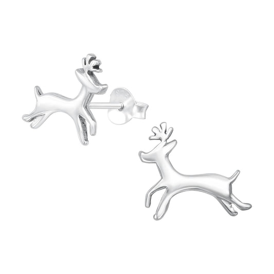 Kinder Ohrringe Rentier aus 925 Silber