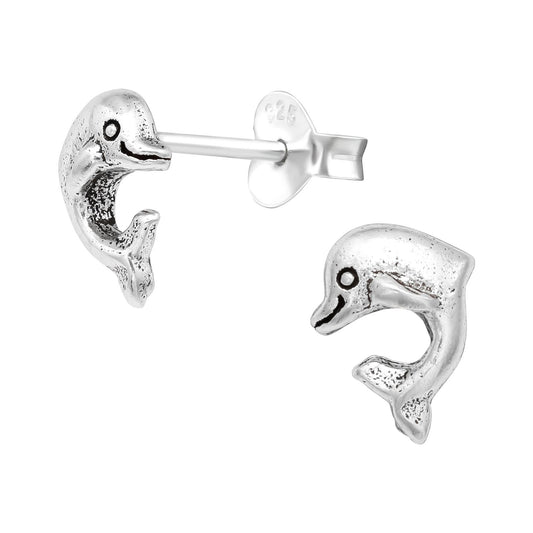 Kinder Ohrringe Delfin aus 925 Silber