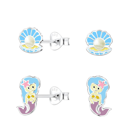 Kinder Ohrringe-Set Meeresliebhaber aus 925 Silber