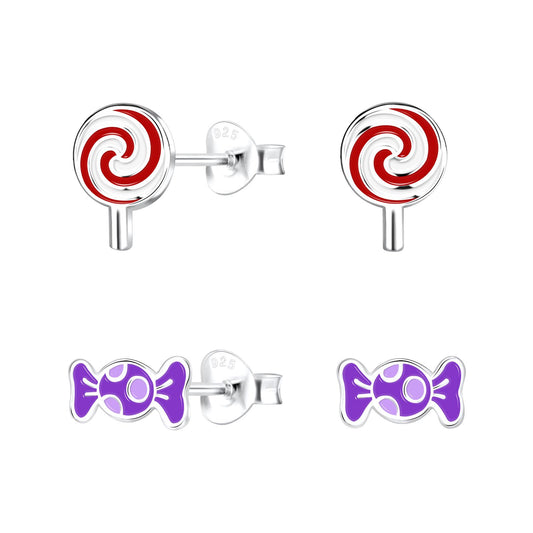 Kinder Ohrringe-Set Bonbon aus 925 Silber