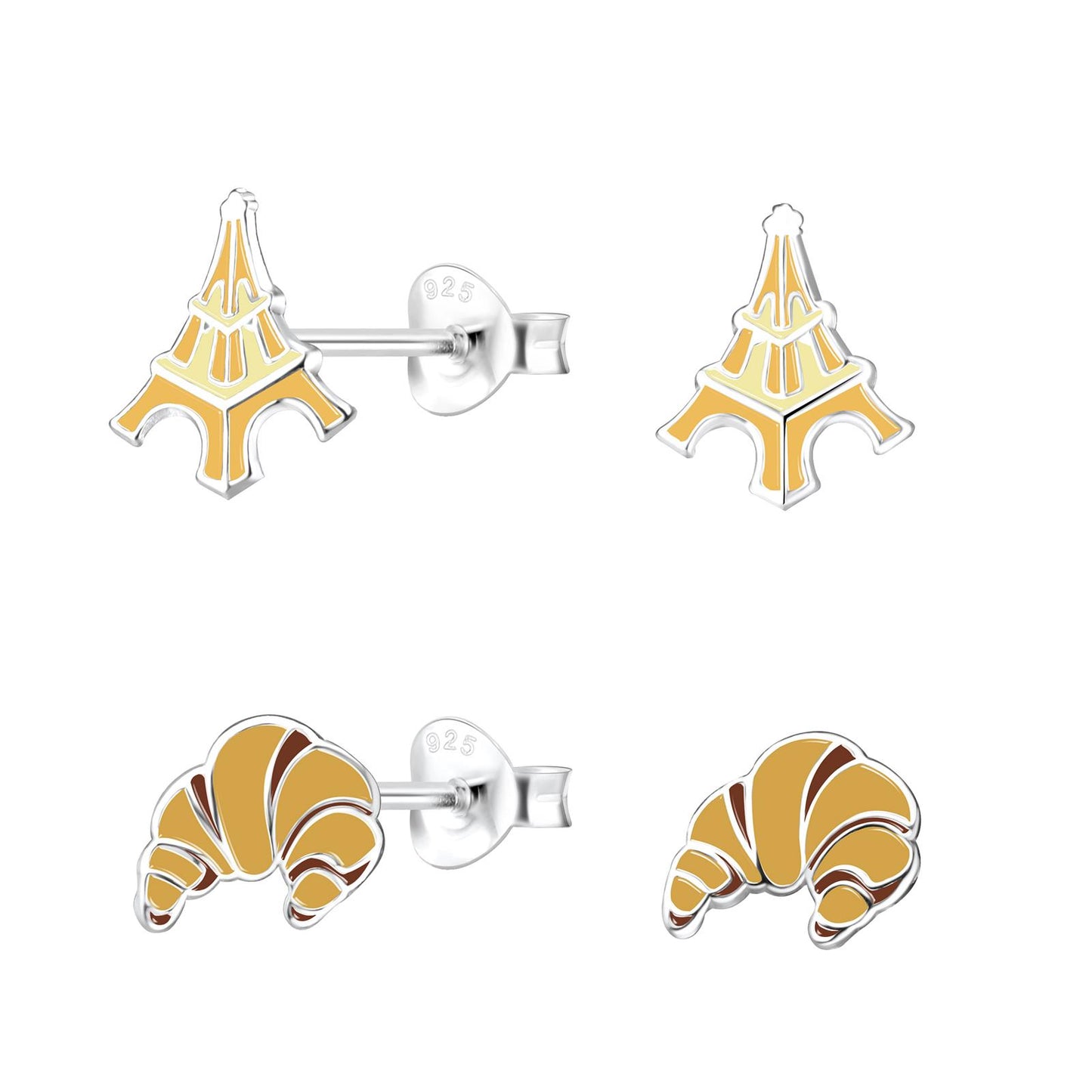 Kinder Ohrringe-Set Frankreich aus 925 Silber