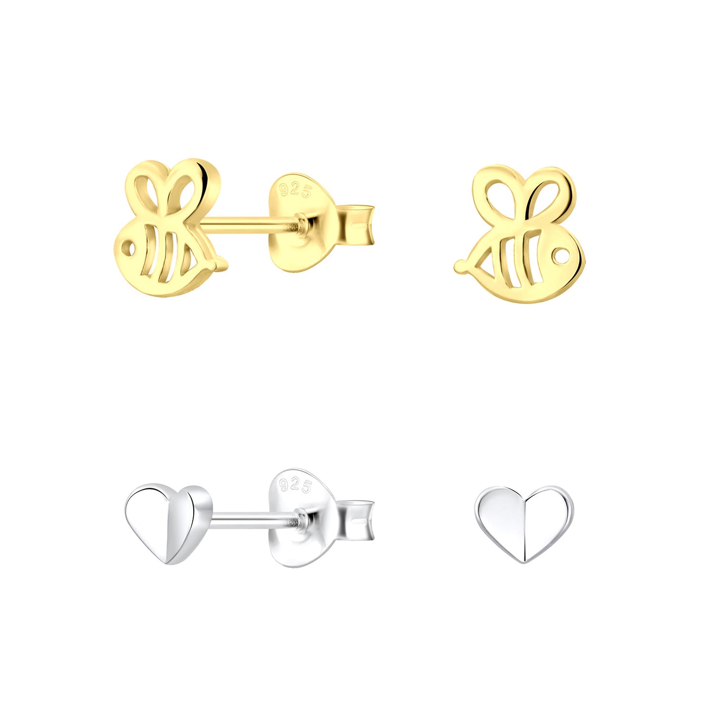 Kinder Ohrringe-Set Bienenliebhaber aus 925 Silber