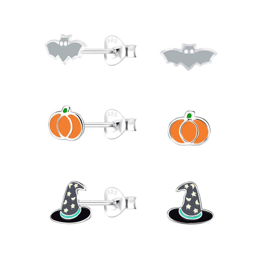 Kinder Ohrringe-Set Halloween aus 925 Silber