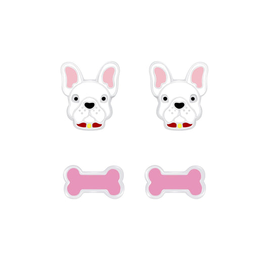 Kinder Ohrringe-Set Hundeliebhaber aus 925 Silber