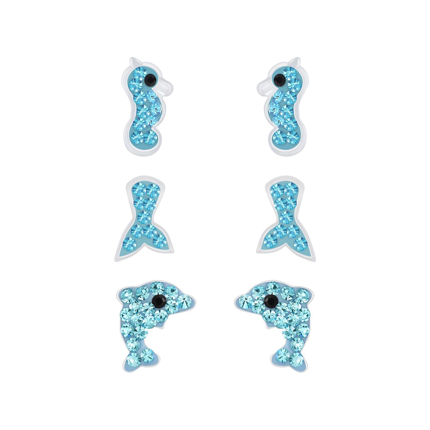 Kinder Ohrringe-Set Meeresliebhaber aus 925 Silber