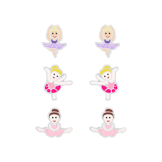 Kinder Ohrringe-Set Ballerina aus 925 Silber