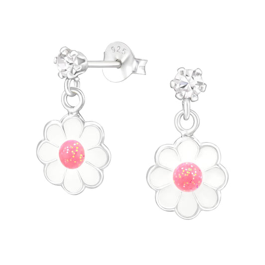 Mädchen Ohrringe Blume aus 925 Silber