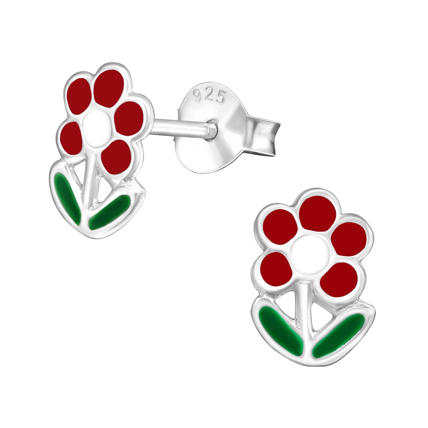 Mädchen Ohrringe Blume aus 925 Silber