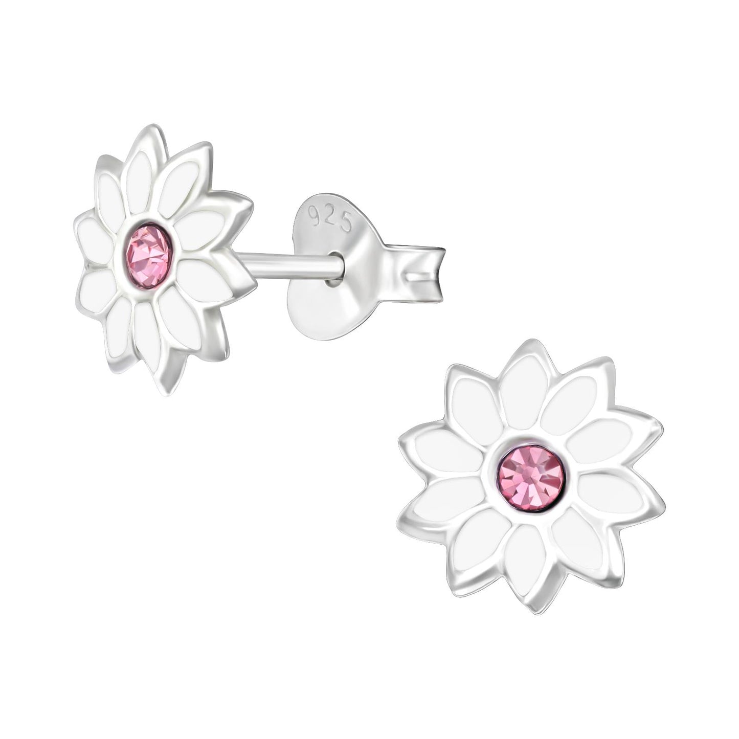 Mädchen Ohrringe Blume aus 925 Silber
