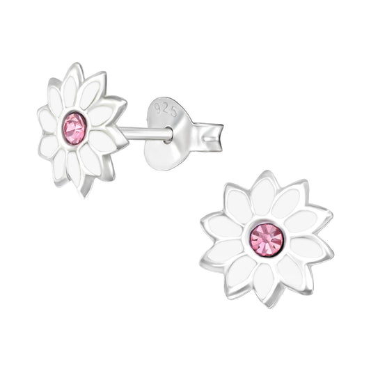 Mädchen Ohrringe Blume aus 925 Silber
