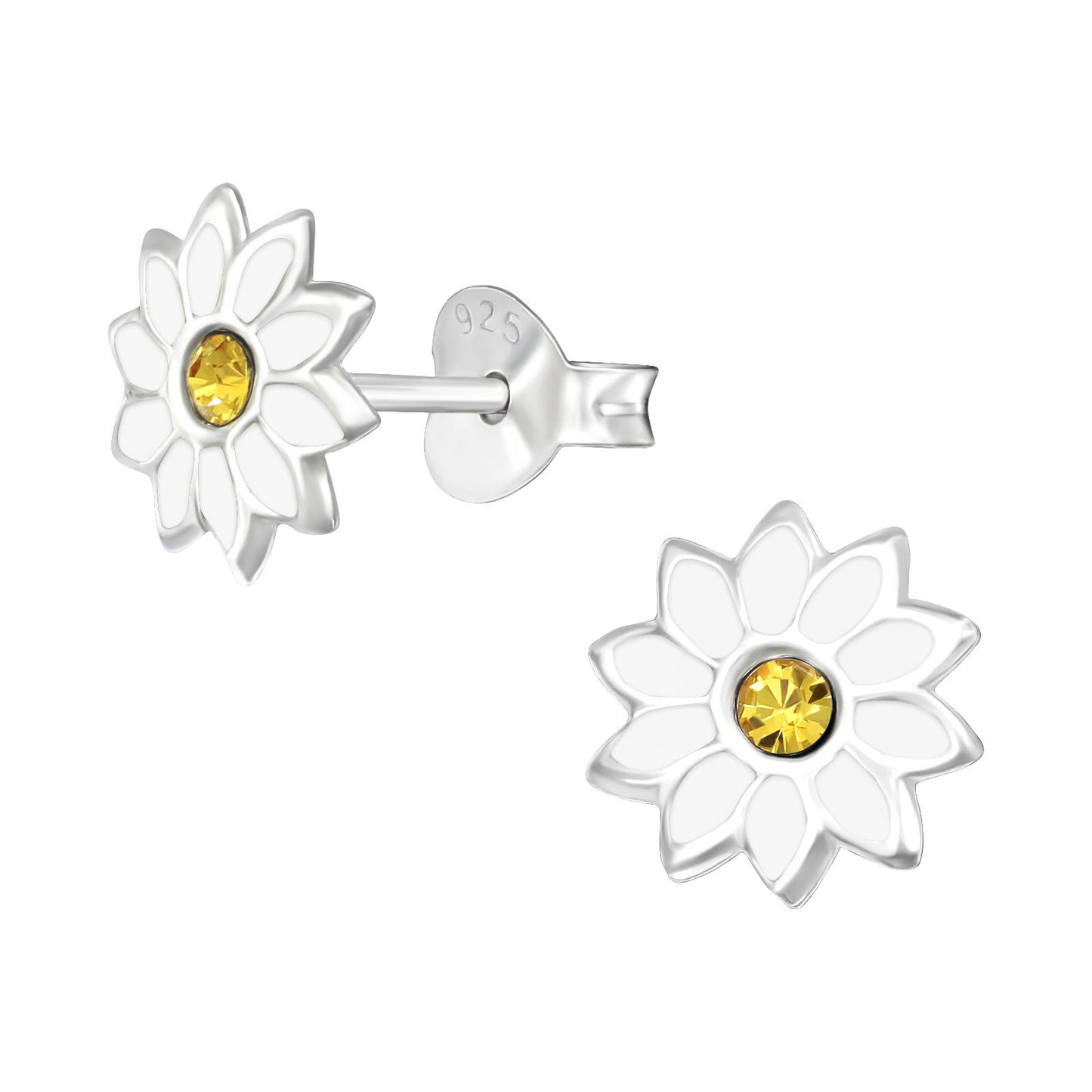 Mädchen Ohrringe Blume aus 925 Silber