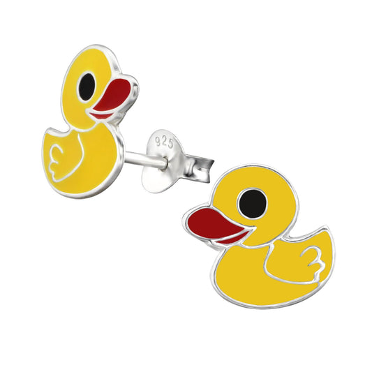 Kinder Ohrringe Ente aus 925 Silber