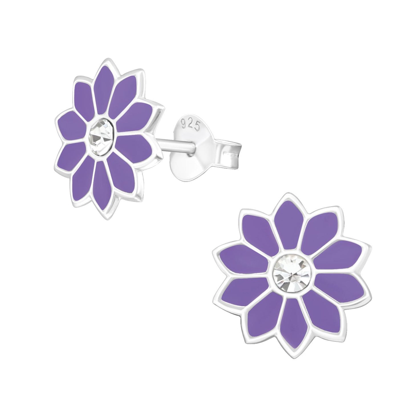 Mädchen Ohrringe Blume aus 925 Silber